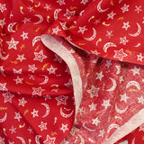 Cotton Popeline Printed Star Red Fond