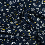 Cotton Popeline Printed Star Filant Sea background