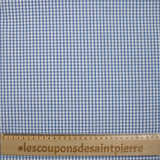 Algodón Vichy 3 mm azul claro