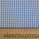 Algodón Vichy 3 mm azul claro