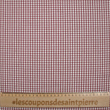 Coton Vichy 3mm bordeaux