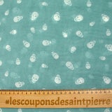 Muslin printed rebel souls hearts menthol background