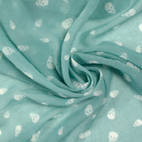 Muslin printed rebel souls hearts menthol background