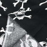 Coton imprimé mort de rire fond noir