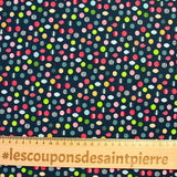 Cotton Popeline Printed Christmas Boule Marine Boule