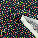 Cotton Popeline Printed Christmas Boule Marine Boule