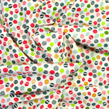 Cotton Popeline Printed Christmas Boule White Boule