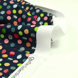 Cotton Popeline Printed Christmas Boule Marine Boule