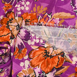 Crêpe imprimé fleurésia fond violet