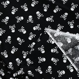 Coton imprimé skull party fond noir