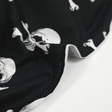 Coton imprimé mort de rire fond noir