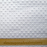 Polaire minky relief blanc optique