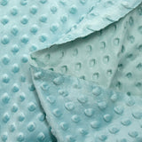 Polaire minky relief bleu givré