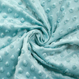Polaire minky relief bleu givré