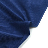 Velvet de poliéster acanalado de zafiro