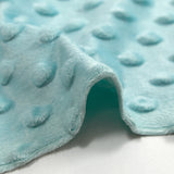 Polaire minky relief bleu givré