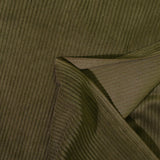 Velours côtelé polyester 3 mm vert olive