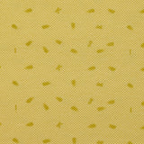 Maille polo coton imprimée sésame et lettres fond jaune