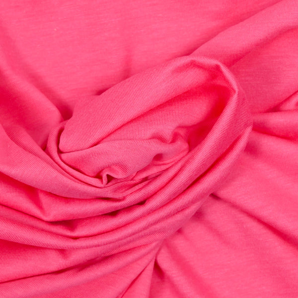 Jersey de coton flammé rose bonbon