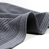 Velours côtelé polyester 3 mm gris éléphant