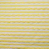 Jersey de coton rayure en texture jaune beurre et blanc
