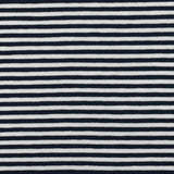 Jersey de algodón a rayas azul medianoche y blanco