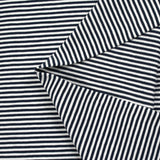 Jersey de algodón a rayas azul medianoche y blanco