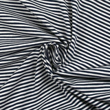 Jersey de algodón a rayas azul medianoche y blanco