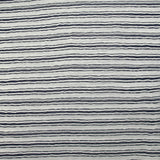 Jersey de polyester fin rayé et dévoré marine et blanc