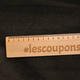Velours côtelé 100% coton 2 mm brun olive