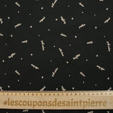 Jersey de coton imprimé les filles fond noir