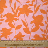 Viscose impreso Linda Orange Pink Fondo