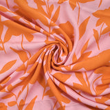 Viscose impreso Linda Orange Pink Fondo