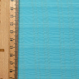 Polyviscose peau de pêche à carreaux Josie aqua