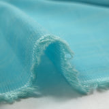 Polyviscose peau de pêche à carreaux Josie aqua