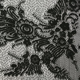 Dentelle polyester résille Graziella noir
