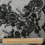 Dentelle polyester résille Graziella noir
