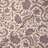 Coton indien imprimé Tirian violet fond écru