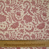 Fondo de ECRU rosa tirian de algodón de algodón indio