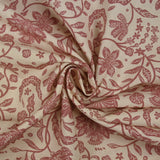 Fondo de ECRU rosa tirian de algodón de algodón indio