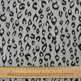 Dentelle polyester léopard noir
