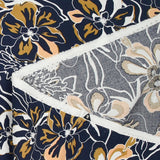 Viscose impreso Moana Ocher Marine Fondo