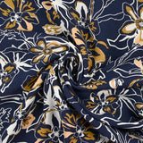 Viscose impreso Moana Ocher Marine Fondo