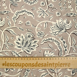 Coton indien imprimé Miraz taupe