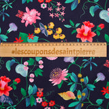 Coton liberty ® Doreen June fond marine au mètre