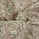 Coton indien imprimé Miraz taupe