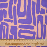 Print viscose abstract purple pink background