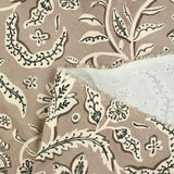 Coton indien imprimé Miraz taupe