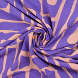Print viscose abstract purple pink background