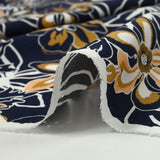 Viscose impreso Moana Ocher Marine Fondo